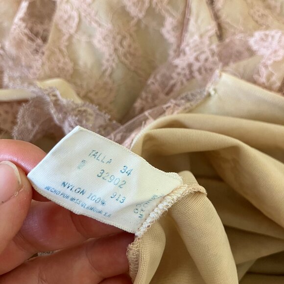 Miss Glamour Nightgown & Robe Set Vintage 1960s Nylon Lace w/ Satin Ribbon Sm-Lg - Picture 9 of 9